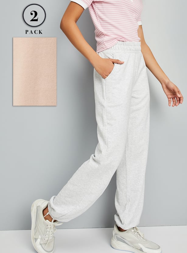 Women Solid Joggers - Pack of 2