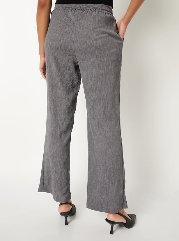 Women Textured Trousers - Pack of 2