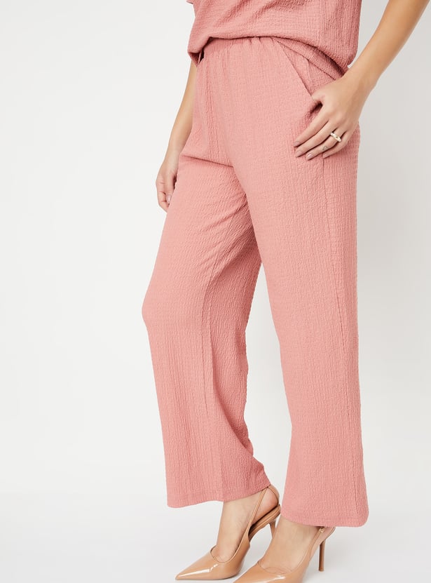 Women Textured Trousers - Pack of 2