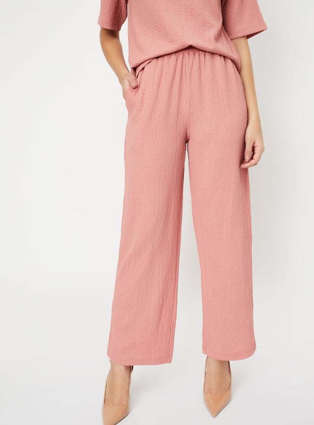 Women Textured Trousers - Pack of 2