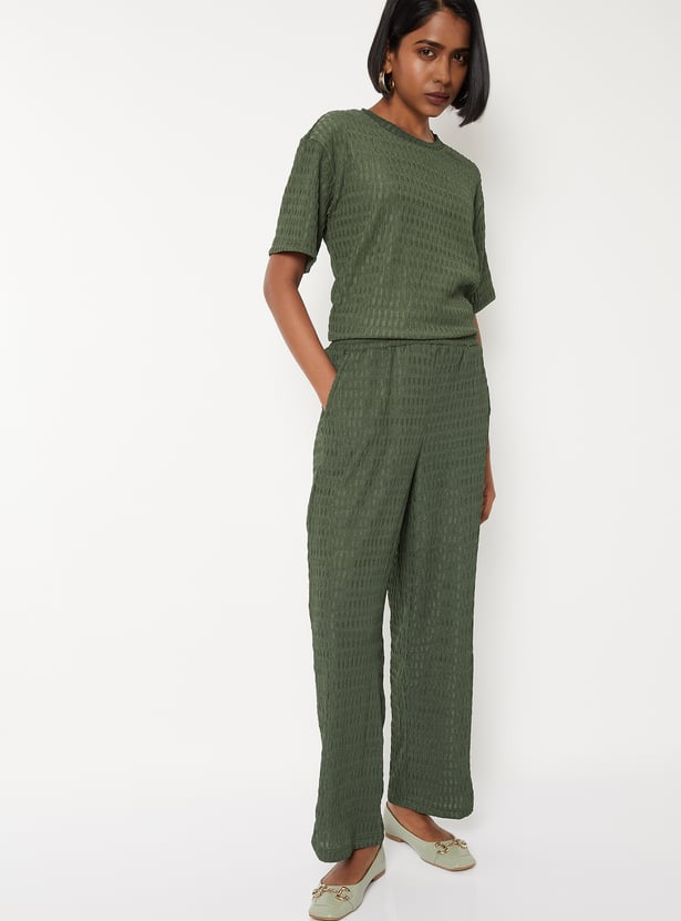 Women Textured Trousers - Pack of 2