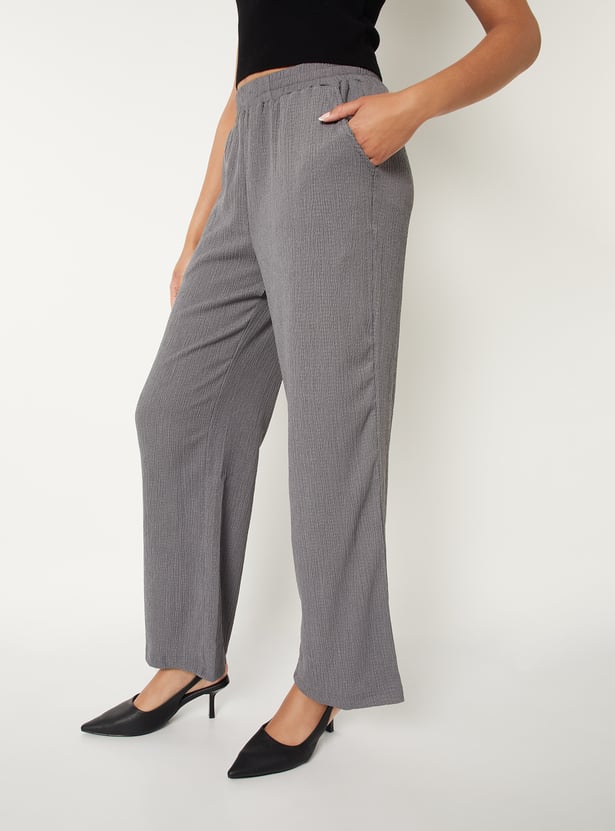 Women Textured Trousers - Pack of 2