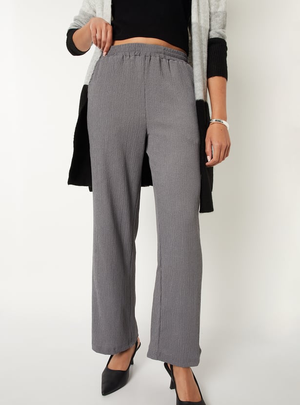 Women Textured Trousers - Pack of 2