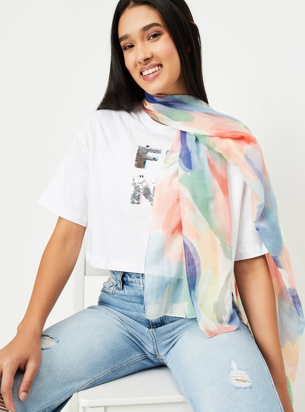 Women Printed Scarf - Pack of 2