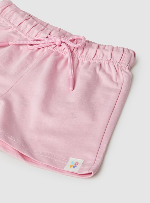 Girls Solid Shorts - Pack of 2
