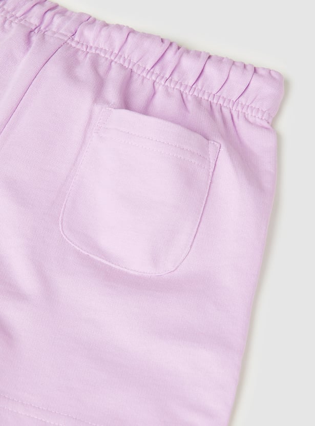 Girls Solid Shorts - Pack of 2