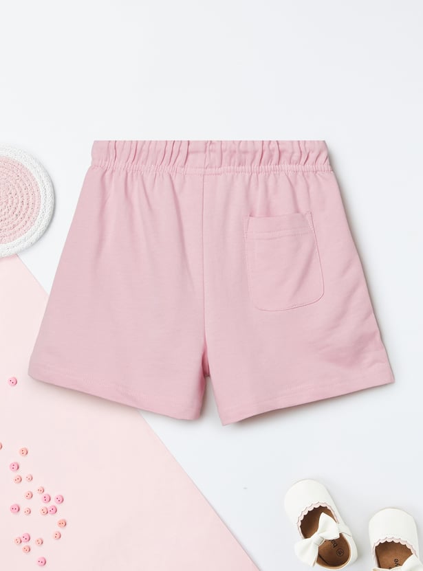 Girls Solid Shorts - Pack of 2