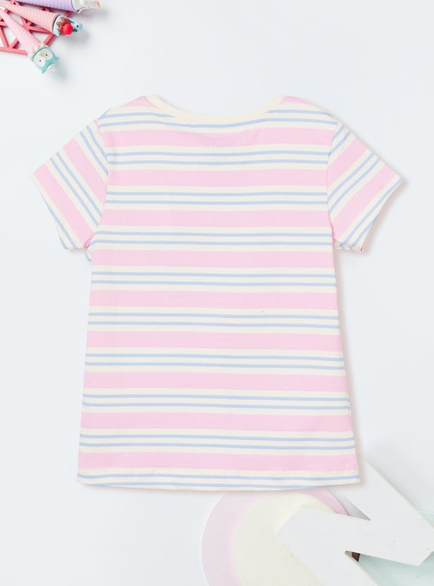 Girls Striped T-shirts - Pack of 2