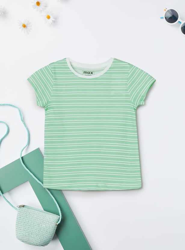 Girls Striped T-shirts - Pack of 2