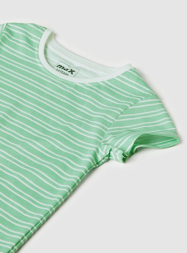 Girls Striped T-shirts - Pack of 2