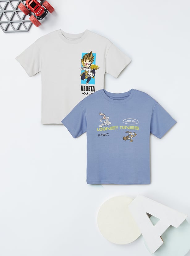Boys Character Print T-shirts - Pack of 2