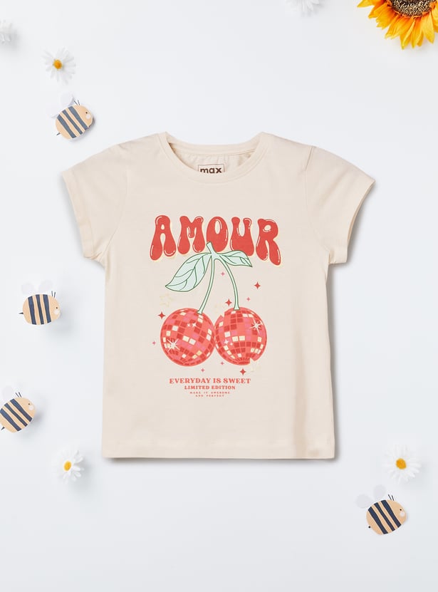 Girls Printed T-shirts - Pack of 2