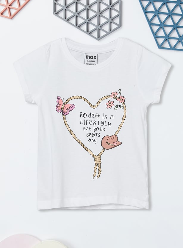Girls Printed T-shirts - Pack of 2