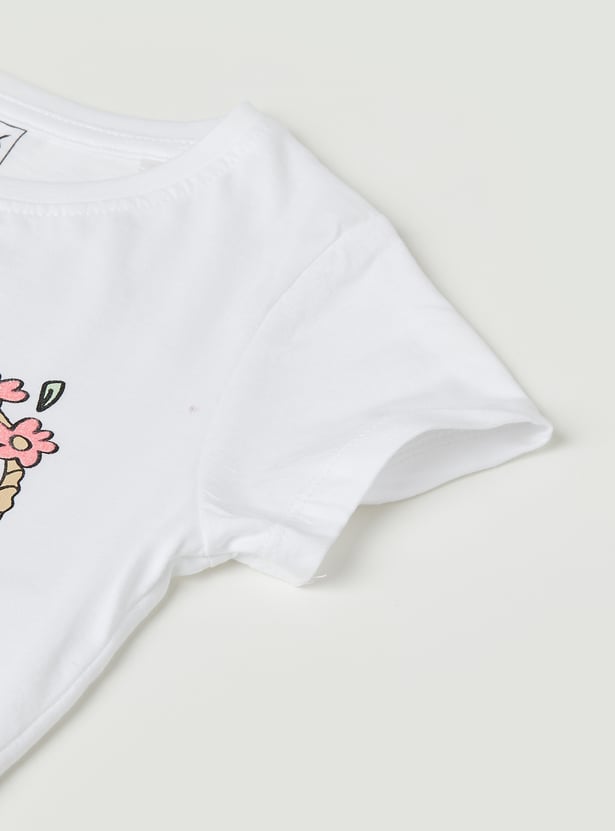 Girls Printed T-shirts - Pack of 2