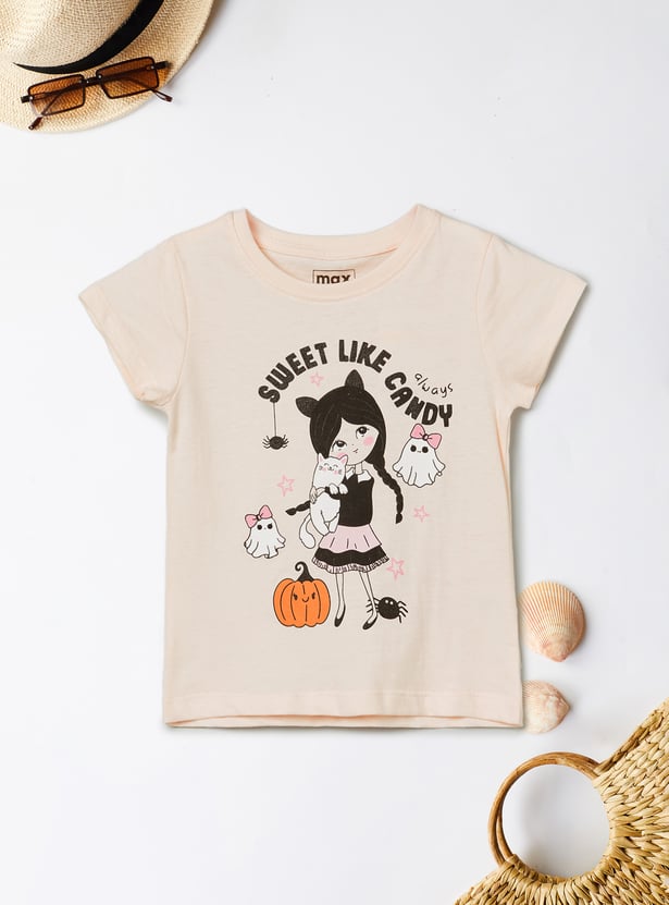 Girls Printed T-shirts - Pack of 2