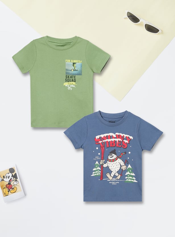 Boys Printed T-shirt - Pack of 2
