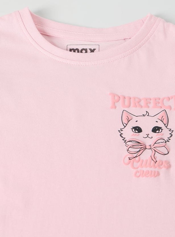 Girls Printed T-shirts - Pack of 2