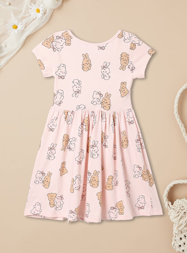 Girls Printed Dresses - Pack of 2