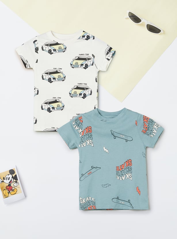 Boys Printed T-shirt - Pack of 2