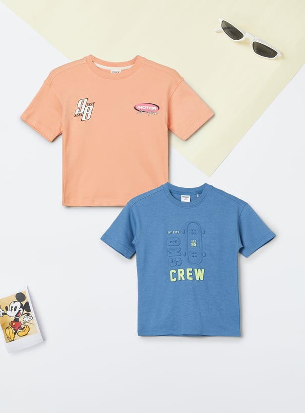 Boys Printed T-shirts - Pack of 2