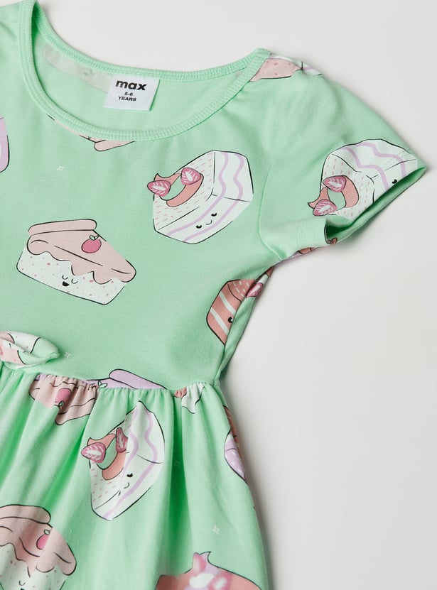 Girls Printed Dresses - Pack of 2
