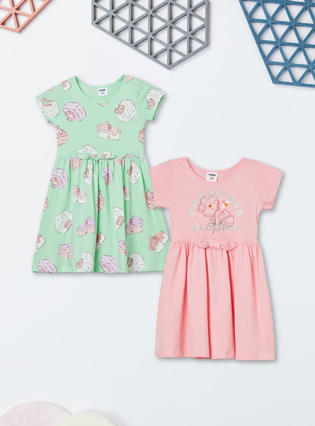 Girls Assorted Dresses - Pack of 2