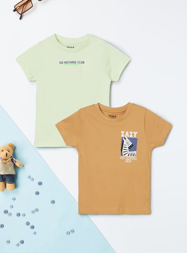 Boys Printed T-shirts - Pack of 2