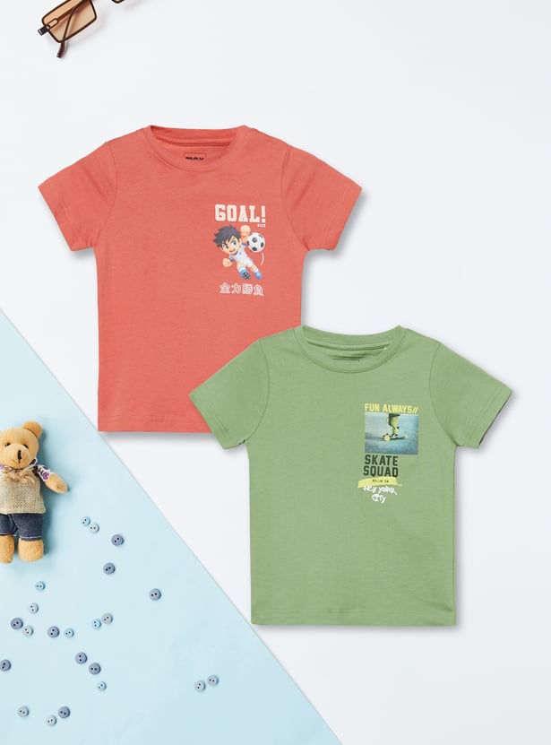 Boys Printed T-shirt - Pack of 2