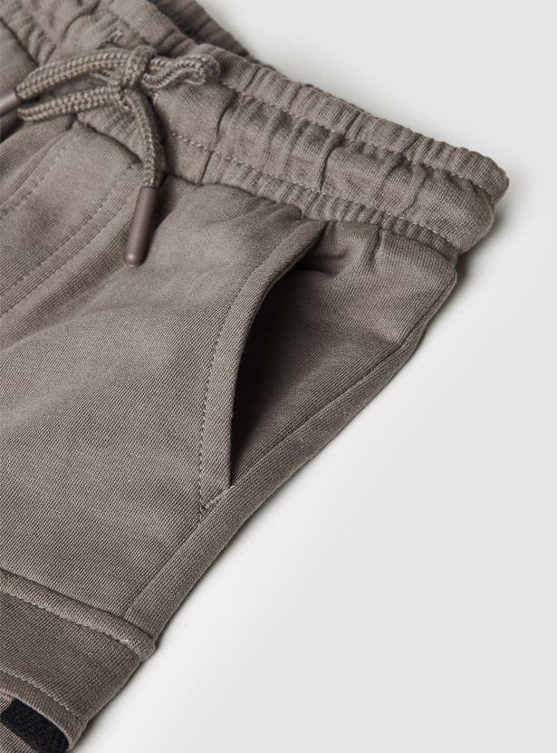 Boys Solid Cargo Shorts - Pack of 2
