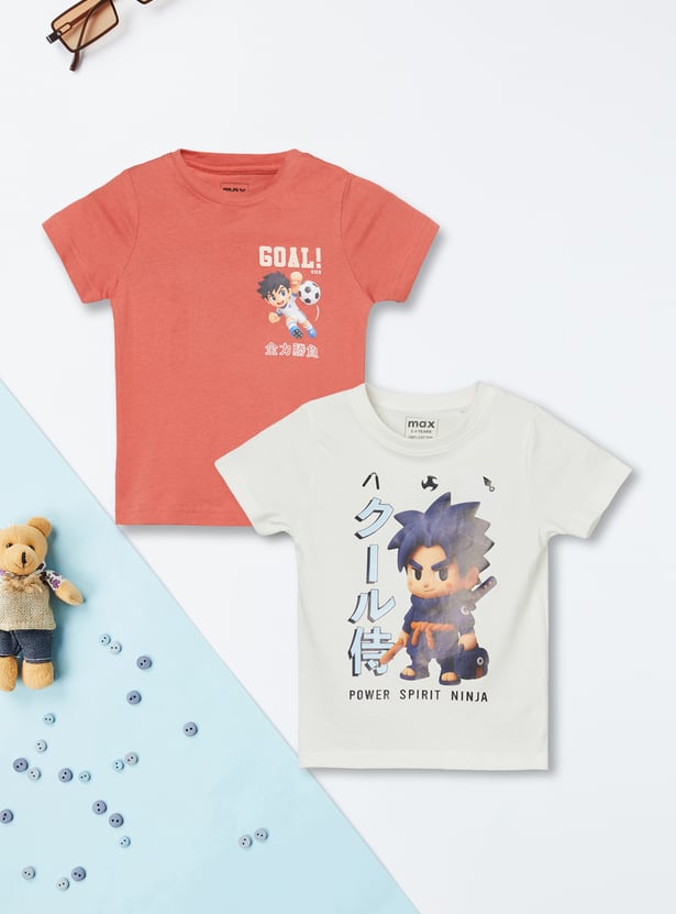 Boys Printed T-shirt - Pack of 2