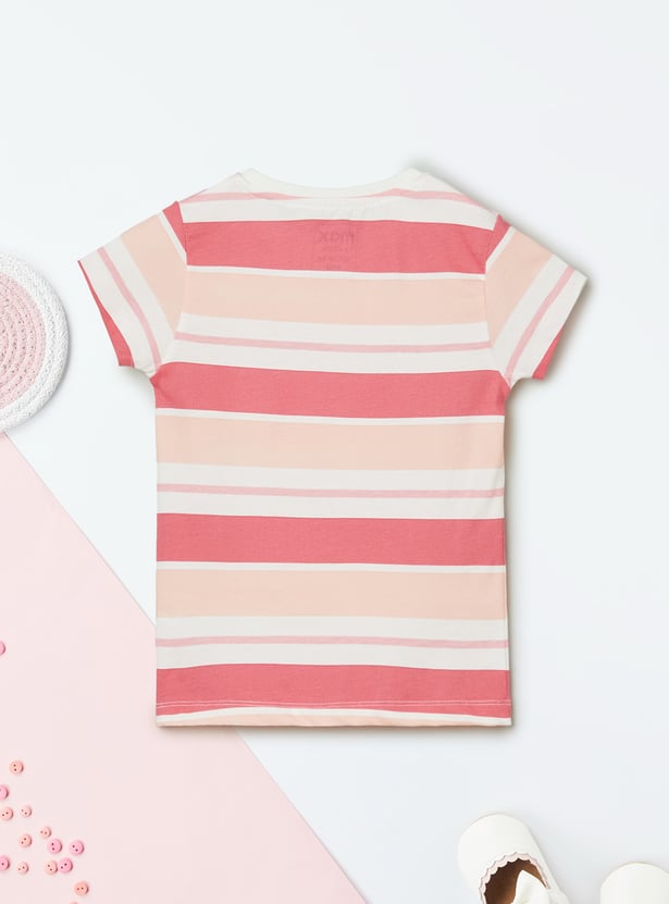 Girls Striped T-shirt - Pack of 2