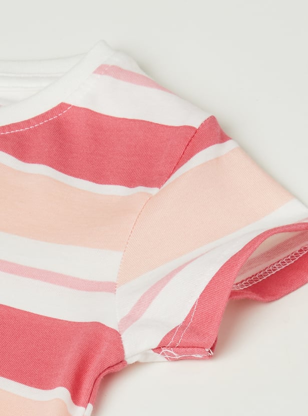 Girls Striped T-shirt - Pack of 2