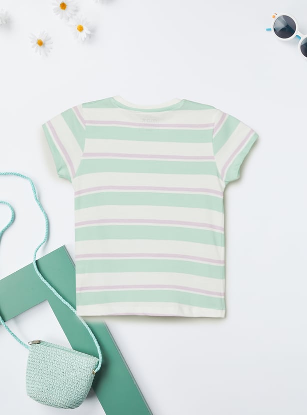 Girls Striped T-shirt - Pack of 2