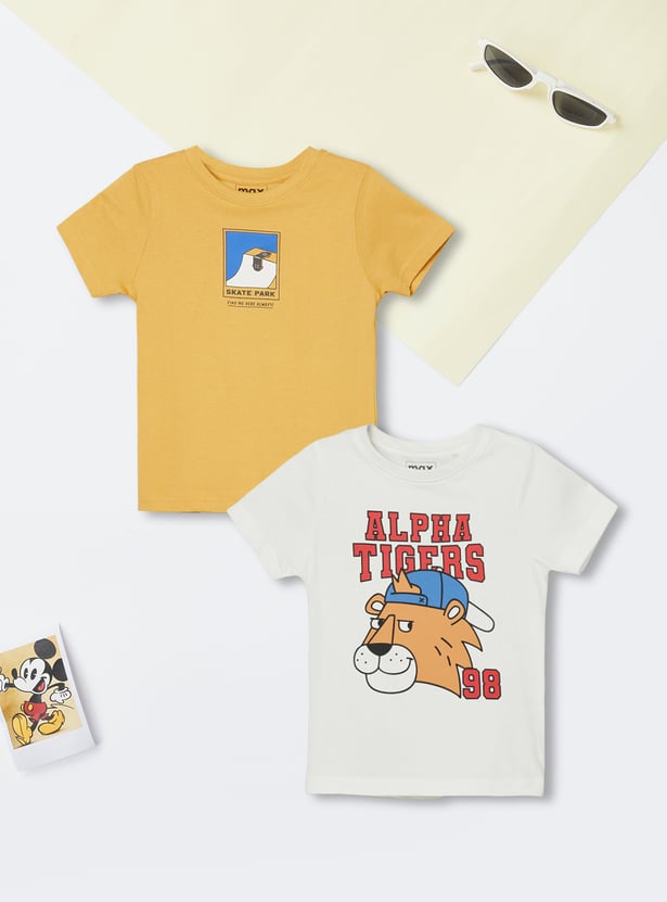 Boys Printed T-shirts - Pack of 2