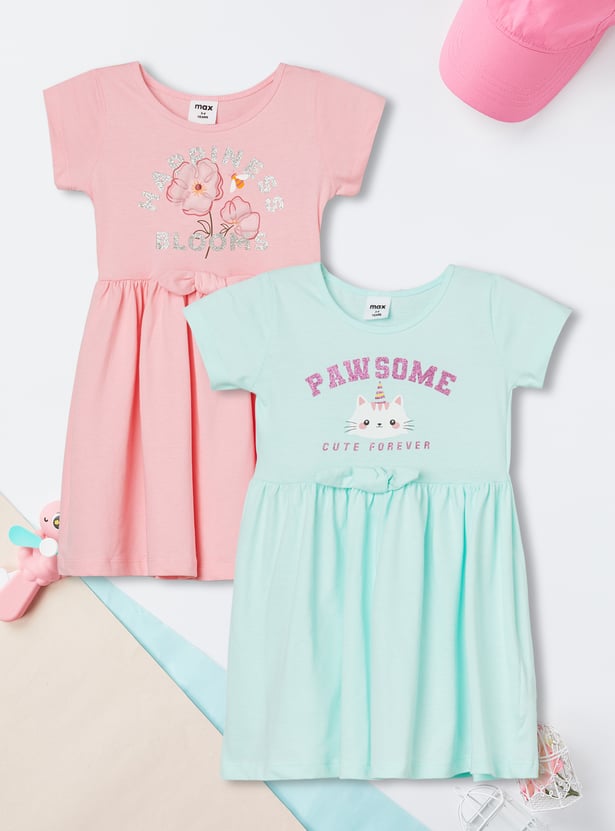 Girls Assorted Dresses - Pack of 2