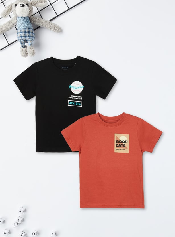 Boys Printed T-shirt - Pack of 2