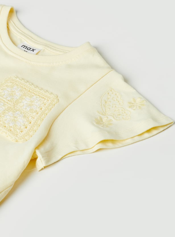 Girls Crochet T-shirt - Pack of 2