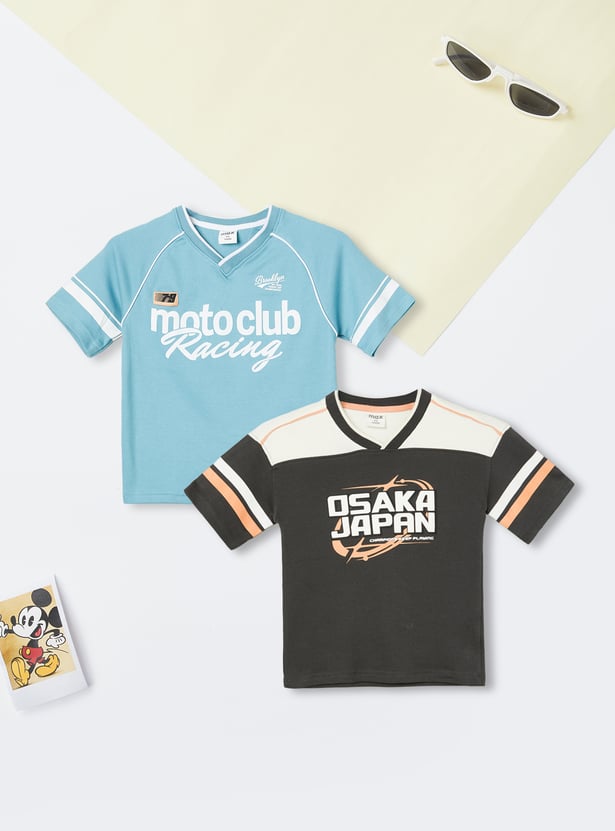 Boys Printed T-shirts - Pack of 2