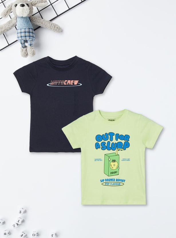 Boys Printed T-shirt - Pack of 2