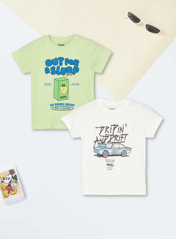 Boys Printed T-shirt - Pack of 2
