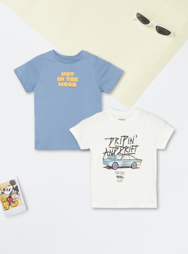 Boys Printed T-shirts - Pack of 2
