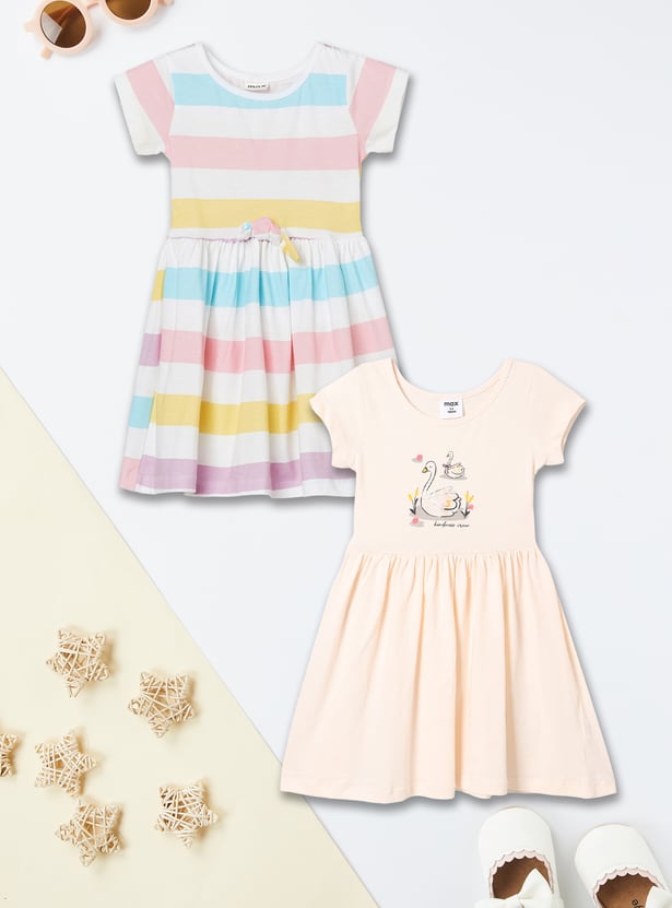 Girls Assorted Dress - Pack of 2
