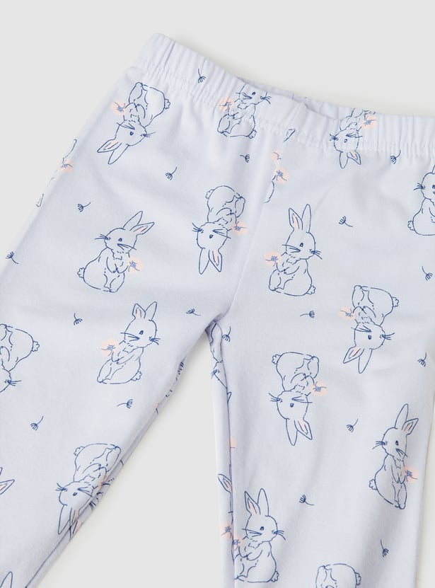 Girls Printed Leggings - Pack of 2