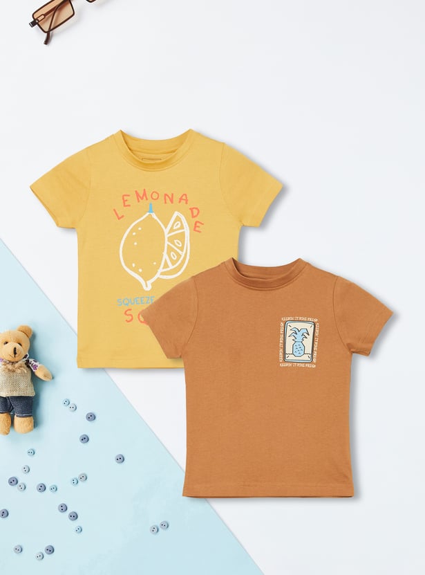 Boys Printed T-shirts - Pack of 2