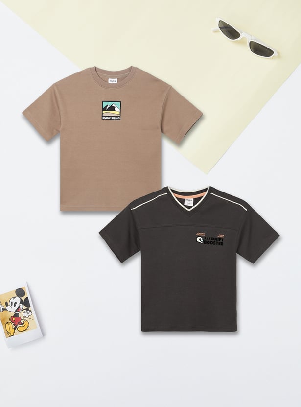 Boys Printed T-shirts - Pack of 2