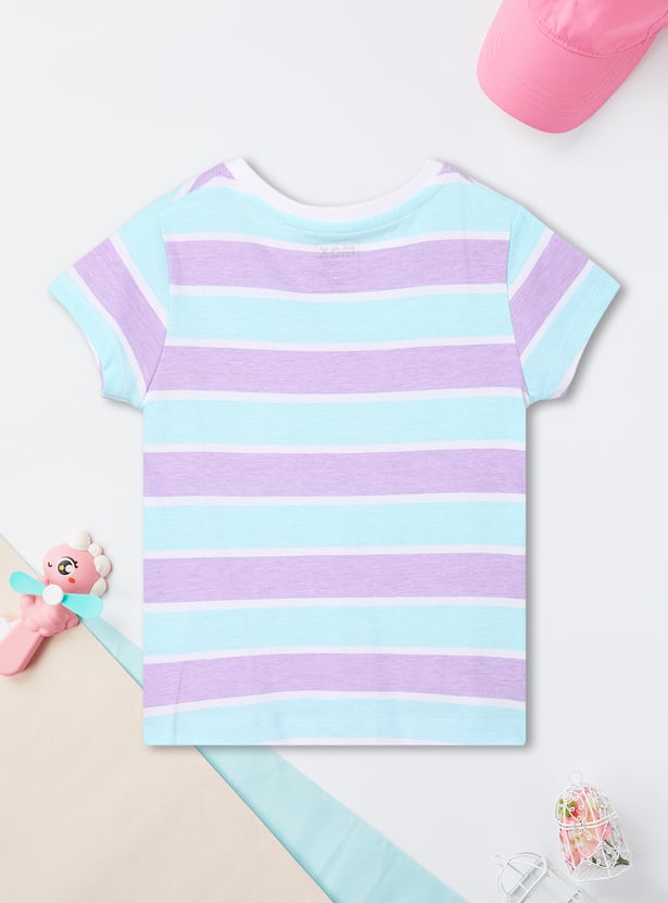 Girls Striped T-shirt - Pack of 2