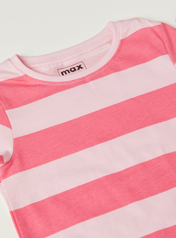 Girls Striped T-shirt - Pack of 2