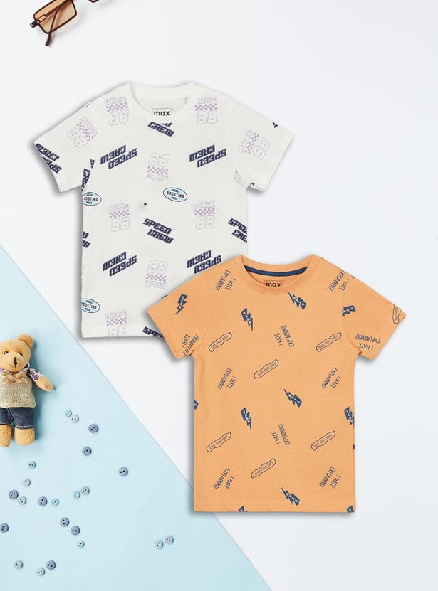 Boys Printed T-shirts - Pack of 2