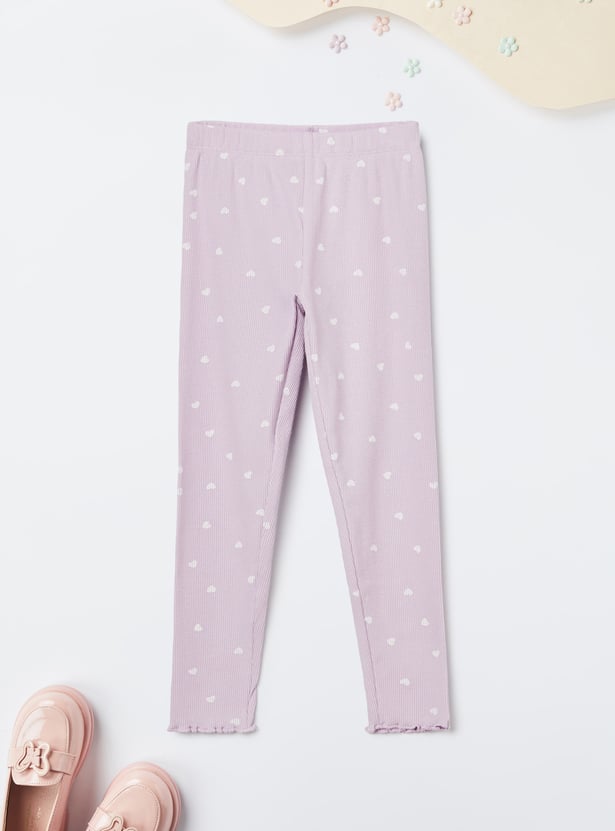 Girls Printed Leggings - Pack of 2