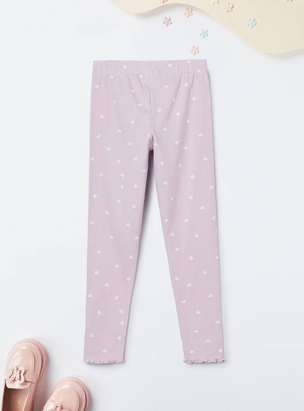 Girls Printed Leggings - Pack of 2